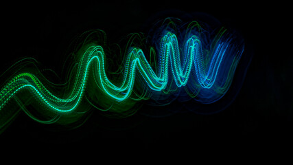 blue green motion glowing waves as riverflow lightning led screen as backdrop screensaver