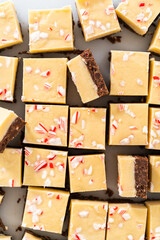 Homemade candy cane fudge