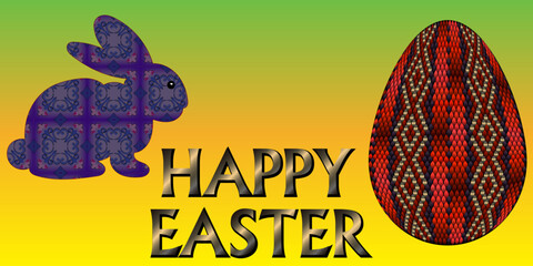 Happy Easter greeting holiday background.