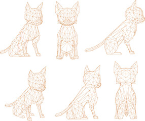 sketch vector illustration of cute chick cat