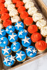 American Flag Mini Cupcakes