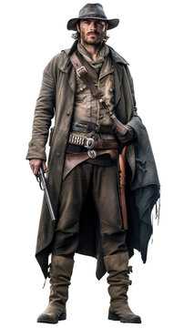 An apocolyptic gunslinger generative ai model