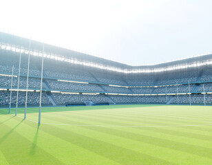 Fototapeta premium Aussie Rules Stadium and Ball