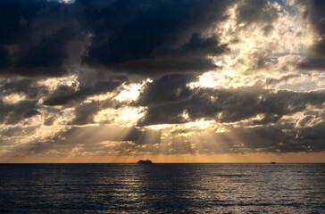 Obraz na płótnie Canvas Playa Mia Grande sunset, Cozumel, Quintana Roo, Mexico,