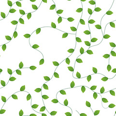 Obraz premium Seamless pattern with cartoon leaves