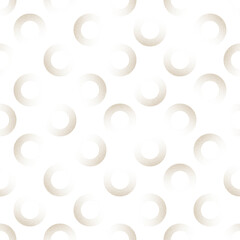 Circles Retro 50s 60s 70s Seamless Pattern Isolate PNG Dot Work Abstract Background. Fashionable Chic Fancy Textile Print Repetitive Structure. Continuous Graphic Wallpaper. Halftone Art Illustration