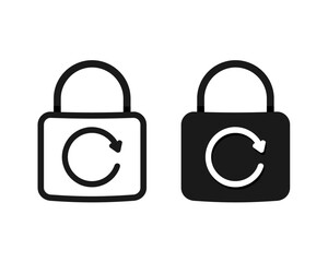 Reset lock password icon. Illustration vector