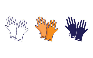 Obraz premium Gloves vector icon