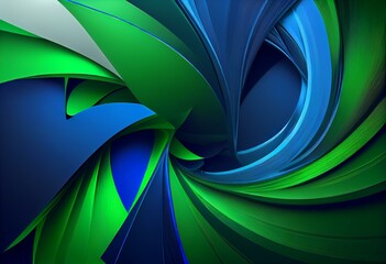 Fototapeta premium green, blue, abstract background Generative AI