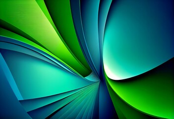 green, blue, abstract background Generative AI