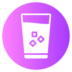 glass of water gradient icon