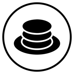 pancakes glyph icon