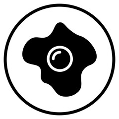 fried egg glyph icon
