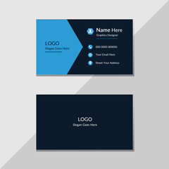 Business card design template, Modern business card template Flat design vector abstract creative - Vector
templates. Personal visiting card with company logo. Vector illustration. Stationery design w