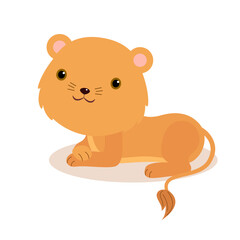 big female lion rests be happy