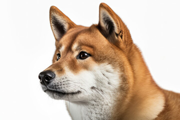 close up portrait of a Shiba Inu dog made by generative ai