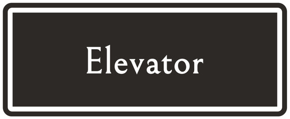 Elevator warning sign and labels
