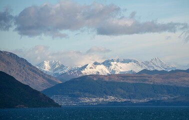 Queenstown and surrounding mountains