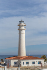 Der Leuchtturm in Torrox Costa, Andalusien, Spanien
