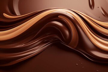 Naklejka premium liquid chocolate flow background