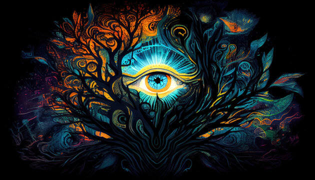 Third eye chakra vision - By Generative AI