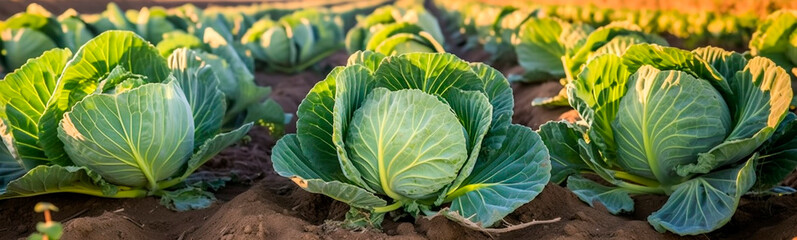 Cabbage harvest in the garden. Generative AI,