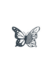 Obraz na płótnie Canvas Sunflower Butterfly