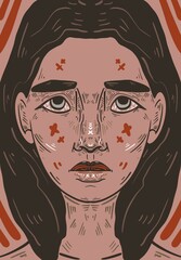 portrait of a woman with hair