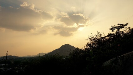 Beautiful sky background with cloud formation