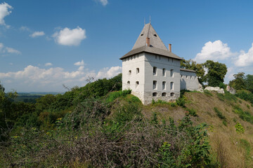 Fototapeta premium Old castle from 14th century in Halych - city on Dniester River, Ukraine