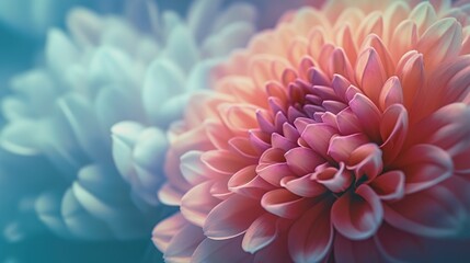 Abstract flower background with soft colors, Generative AI