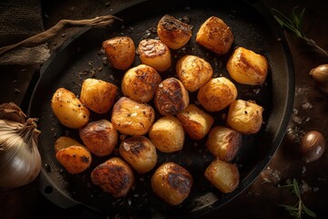 Greek Roast Potatoes. Generative AI
