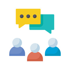 Comment  vector flat Icon Design illustration. SEO Development And Marketing Symbol on White background EPS 10 File