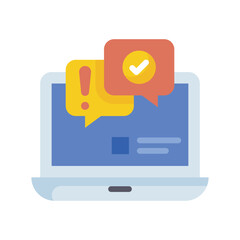 Online questionnaire  vector flat Icon Design illustration. SEO Development And Marketing Symbol on White background EPS 10 File