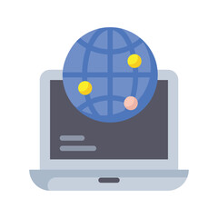 Internet marketing vector flat Icon Design illustration. SEO Development And Marketing Symbol on White background EPS 10 File