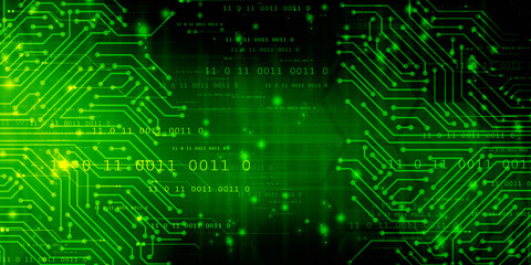 2d illustration Abstract futuristic electronic circuit technology background