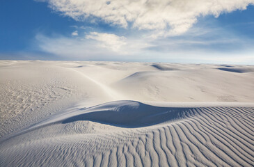 White sand dunes