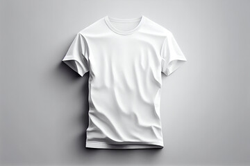 Mockup, white t - shirt on white background