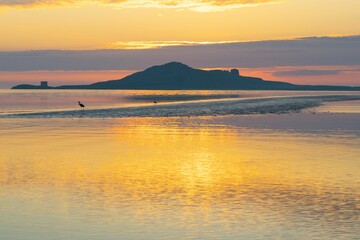 Mesmerizing view of a beautiful seascape at scenic sunset