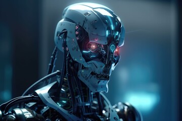 AI takes power and becomes alive, AI robot escapes, created with Generative AI
