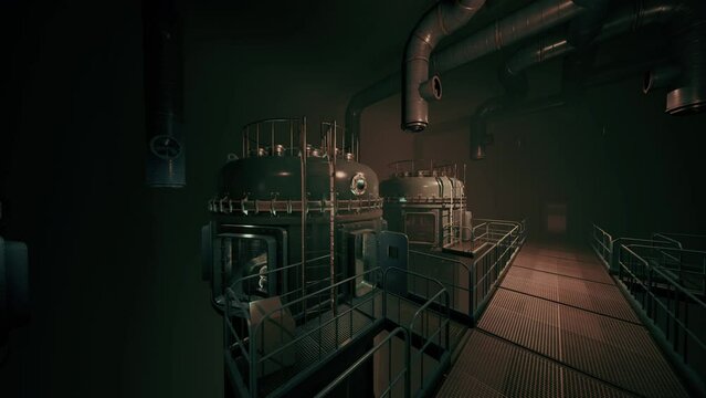 dark and empty electricity laboratory