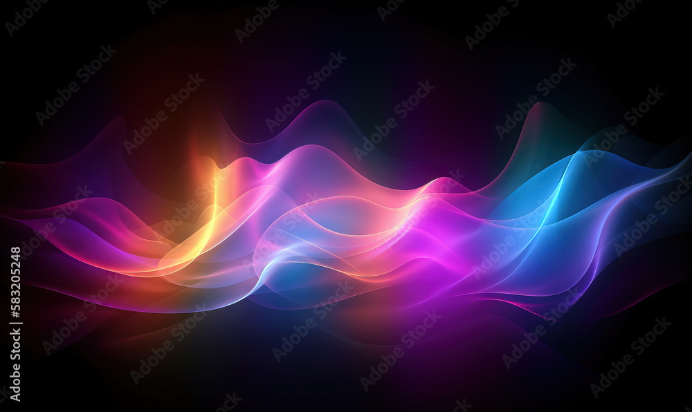 Wall mural a colorful abstract background with a black background and a black background with a blue and pink w