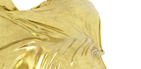 3D render of Gold Cloth abstract background