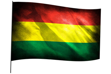 The waving flag of Bolivia