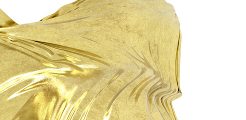 3D render of Gold Cloth abstract background