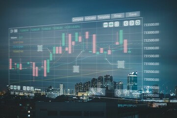 Concept of a business city and economic calculations through financial technology