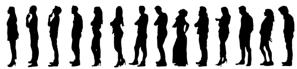 Fototapeta na wymiar silhouette of groups of people 