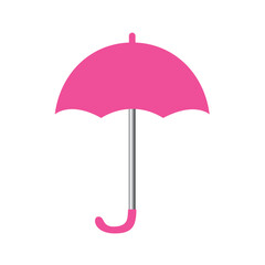 Pink umbrella icon isolated on a white background