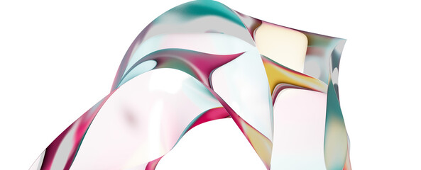 3d blue and pink cromo background