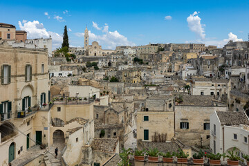 Vista panoramica di Matera, Basilicata, Italia meridionale.